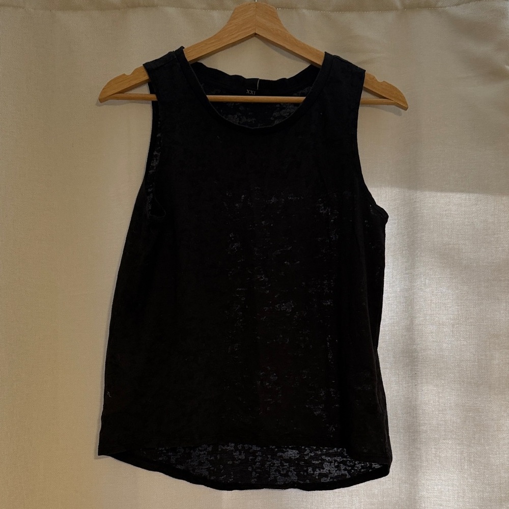 Black “Camo” Sleeveless Top